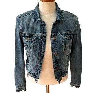 American Eagle cropped shrunken denim jean jacket S